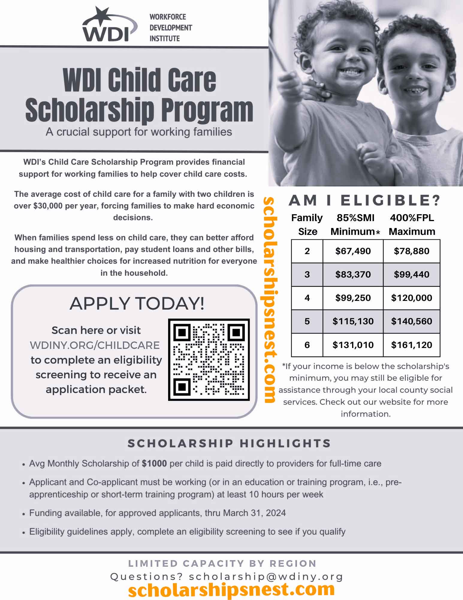 wdi child care scholarship program